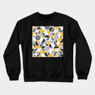 Abstract Geo - Yellow & Grey Crewneck Sweatshirt